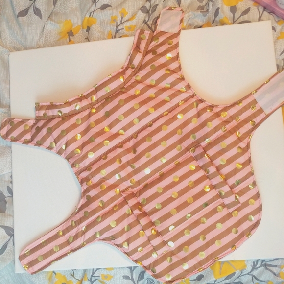 Top Paw Dog Top Paw Pink Gold Stripe Dog Coat Large Poshmark